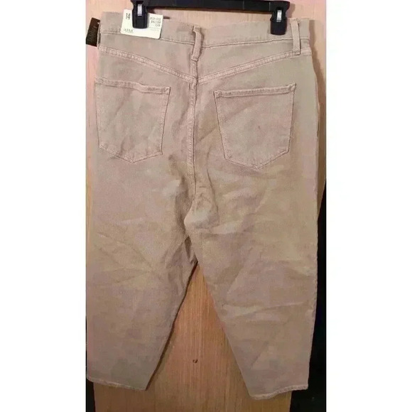 A.N.A High Rise Balloon Jeans‎ Size 14 Taupe Roomy Hip & Thigh Tapered Leg NWT - Picture 5 of 8